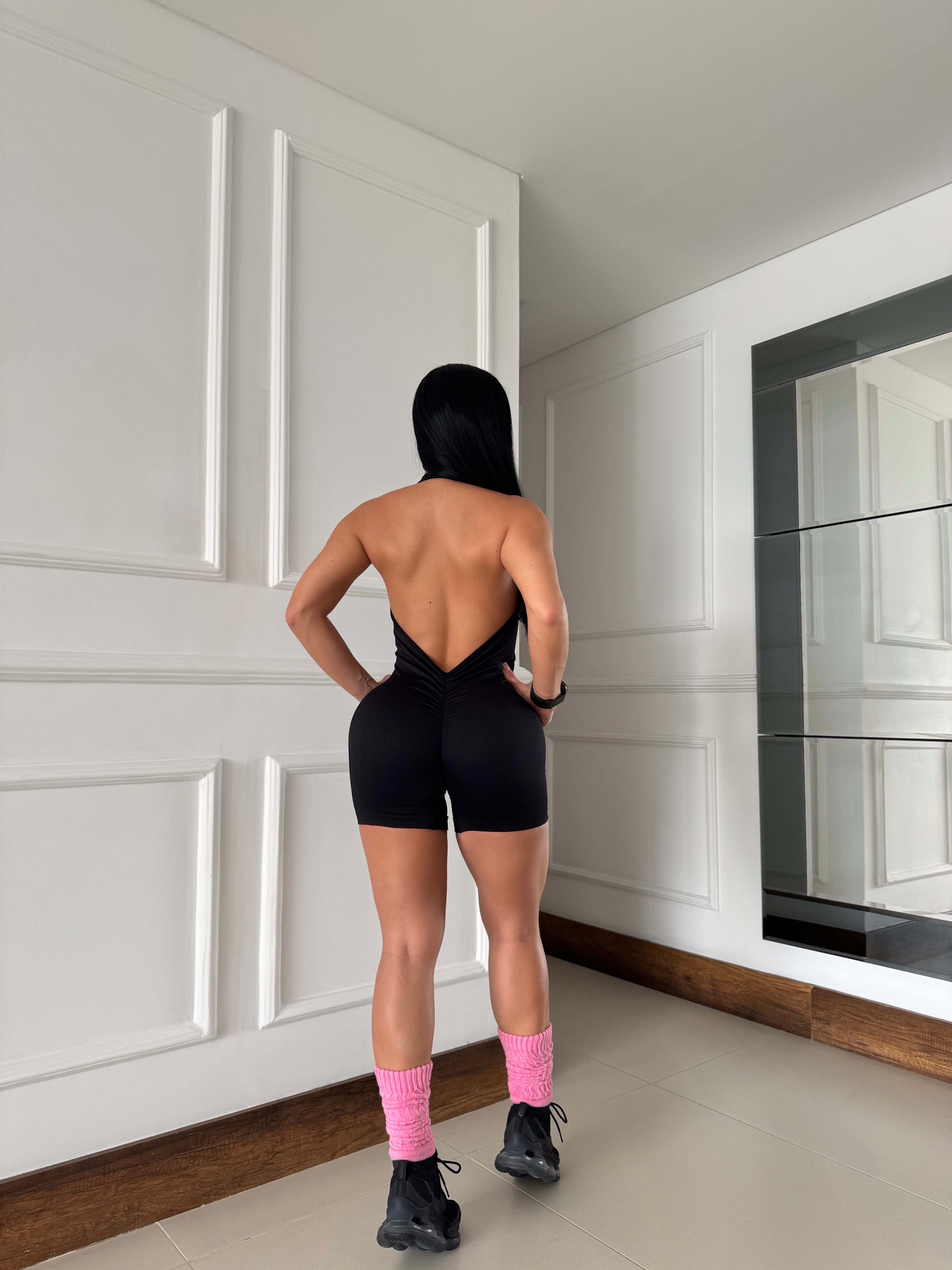 Enterizo Deportivo Halo Noir LeBelleSport  Back No. 1