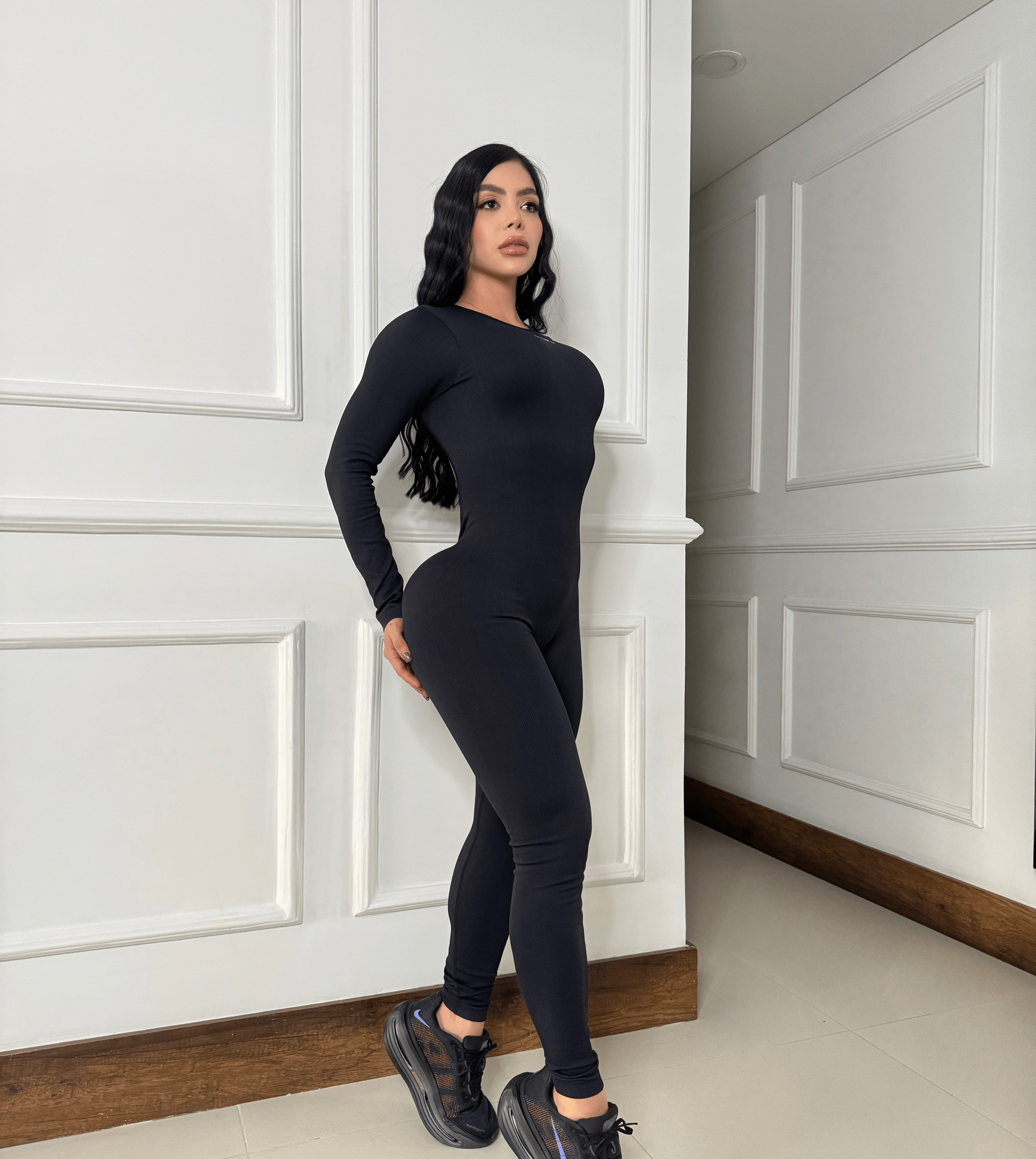 Enterizo Sxy Open Form LeBelleSport Negro