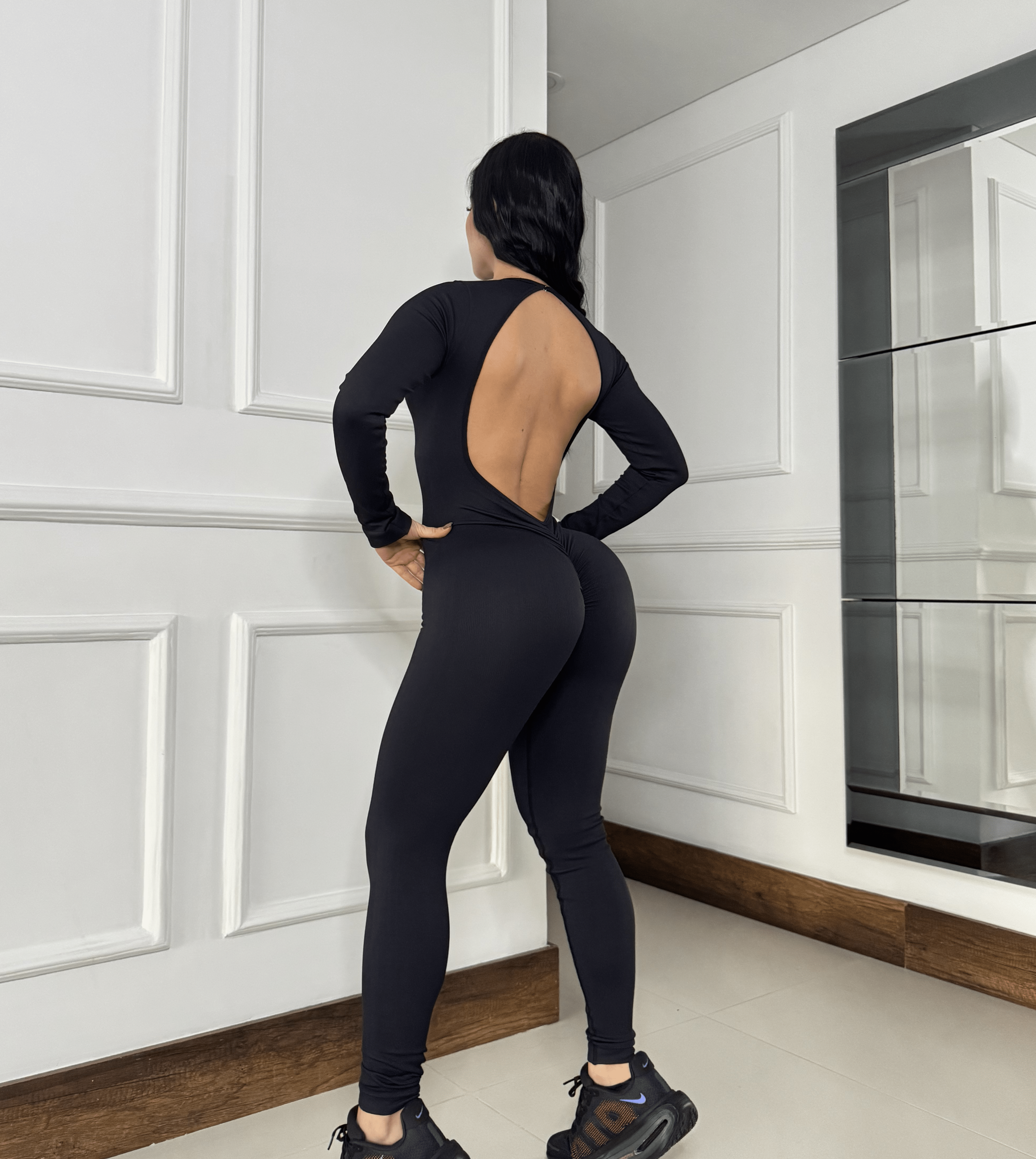 Enterizo Sxy Open Form LeBelleSport Negro